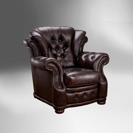 Quality Leather Nottingham Sofa 1 Seater | A&A Chesterfield Malaysia