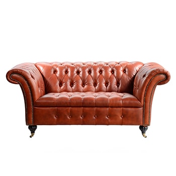 Quality Leather Cambridge Sofa 2 Seater | A&A Chesterfield Malaysia